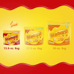 STARBURST Chewy Candy, Sharing Size, Individually Wrapped Fruit Chews Candy, 15.6 oz Resealable Bag