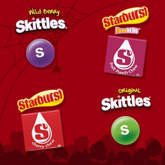 SKITTLES Original & Wild Berry, Starburst Original & FaveReds Fun Size Chewy Candy, Assorted Variety, Candy Bulk Individually Wrapped, 32.28 Oz Jumbo, Bulk Bag