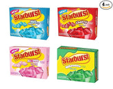 Starburst Gelatin variety pack, 4 flavor Watermelon, Blue Raspberry, All pink Strawberry, and cherry (3.89 OZ each)