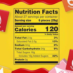 Starburst Fruit Chews Candy Party Size Resealable Bag, Original, 50 Ounce (Pack of 6)