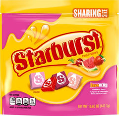 STARBURST FaveReds Fruit Chews Summer Candy, Sharing Size, 15.6 oz Resealable Bag (Pack of 2)