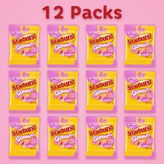 STARBURST Gummies All Pink Gummy Candy, 5 oz Bag, Pink Snacks, Individually Wrapped Candy Bag (Pack of 12)