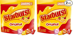 STARBURST Chewy Candy, Sharing Size, Individually Wrapped Fruit Chews Candy, 15.6 oz Resealable Bag (Pack of 2)