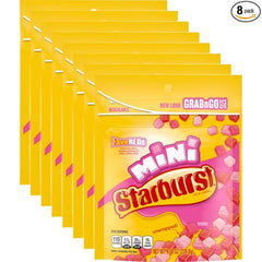 STARBURST Fruit Chews Candy - FaveREDS Minis, 8oz (Pack of 8) - Delicious STARBURST, Bulk Mini Candy, Bulk Box