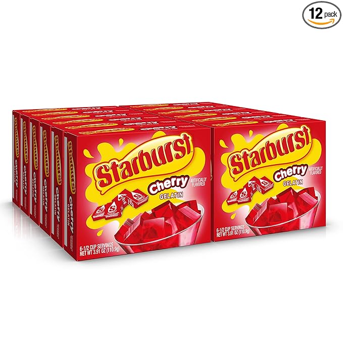 Starburst Gelatin - Cherry, 12Count
